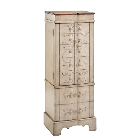 8 Drawer Hand Painted Jewerly Armoire